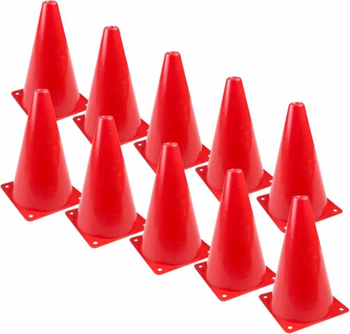 Fousenuk 10 Pièces Cônes de Signalisation 18cm, Cônes d'Entraînement de Footb