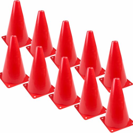 Fousenuk 10 Pièces Cônes de Signalisation 18cm, Cônes d'Entraînement de Footb