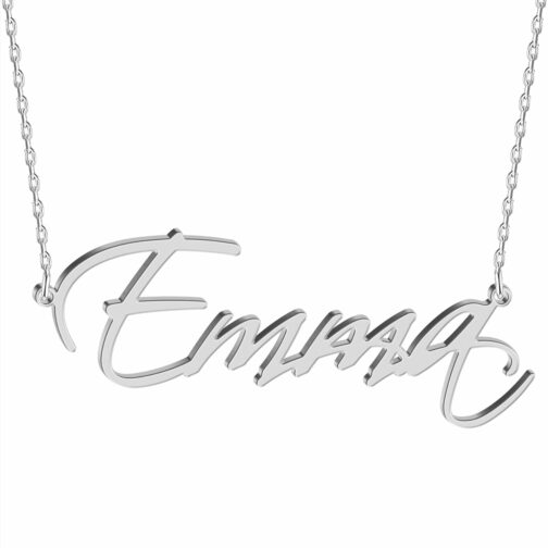 JOELLE JEWELRY Collier Prénom Personnalisé en Argent Sterling 925 Style cursi