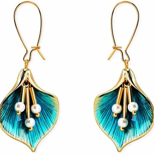 ARHZ 1 Paire Boucles d'oreilles Pendantes pour Femmes Goutte à Goutte d'huile