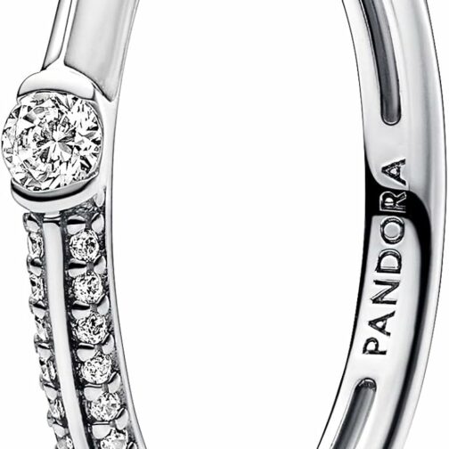 Pandora ME Bague pavé et blanche en argent sterling