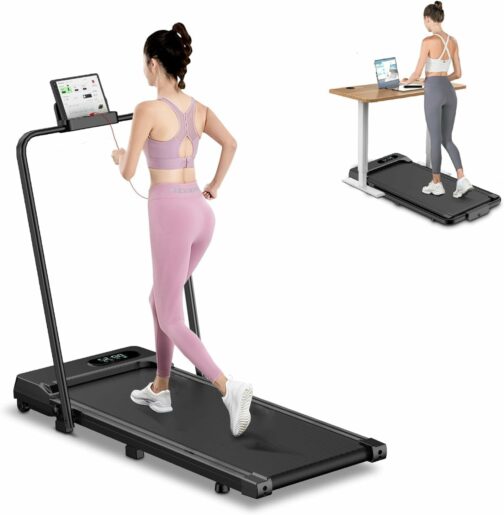 Tapis de Course Électrique Pliant 2 en 1,Walking Pad 1-8 km/h, 2.5HP -Tapis R