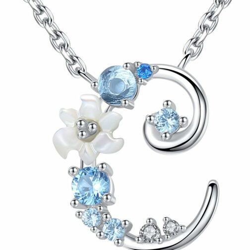 VIKI LYNN Collier Pendentif Lettre Initial A en Mon Collier Prénom Personnali