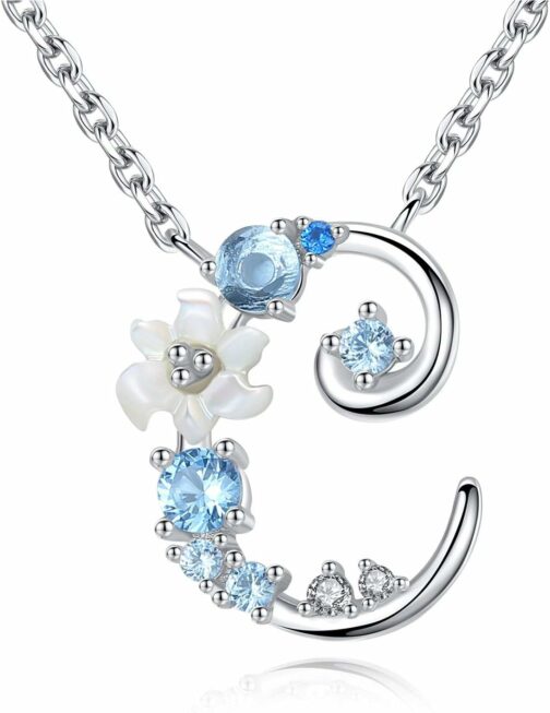 VIKI LYNN Collier Pendentif Lettre Initial A en Mon Collier Prénom Personnali