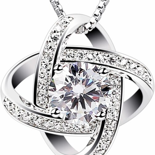 B.Catcher Collier en Argent, Zircone cubique, Pendentif Gemini, La fête Des M