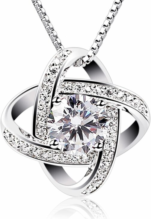 B.Catcher Collier en Argent, Zircone cubique, Pendentif Gemini, La fête Des M
