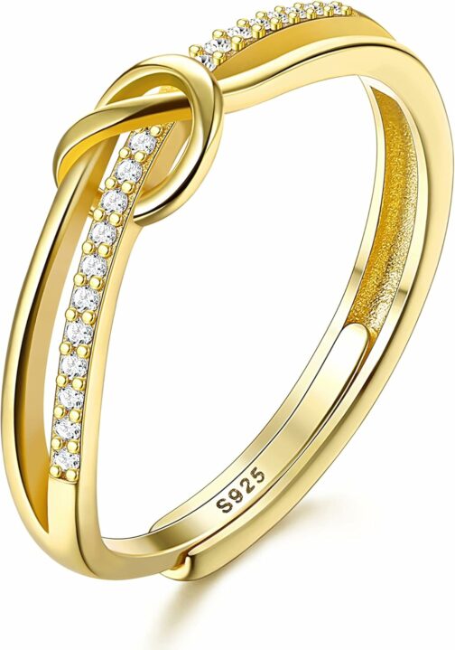 JeweBella Bague Femme en Argent 925 Élégant Bague