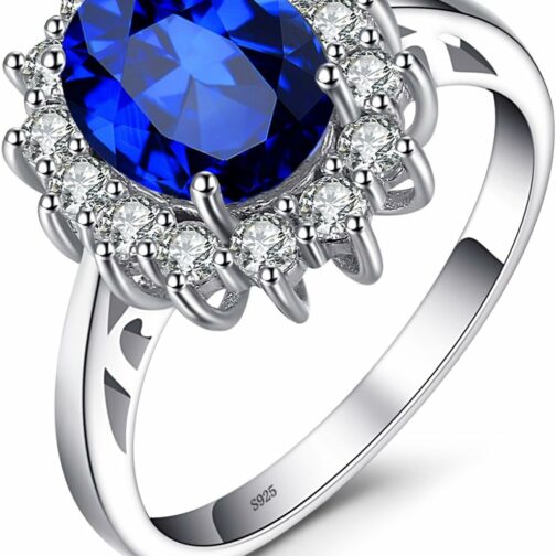 JewelryPalace Diana Princesse Kate Middletonu Bague Naturelle Pierre Améthyst