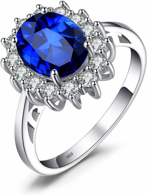JewelryPalace Diana Princesse Kate Middletonu Bague Naturelle Pierre Améthyst