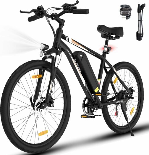 ELEKGO Vélo électrique, 26 Pouces E Bike Hommes Femmes, 36V Batterie Amovible