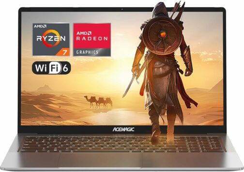 Gaming Ordinateur Portable ACEMAGIC avec Boîtier en Métal et Rétroéclairé,AMD