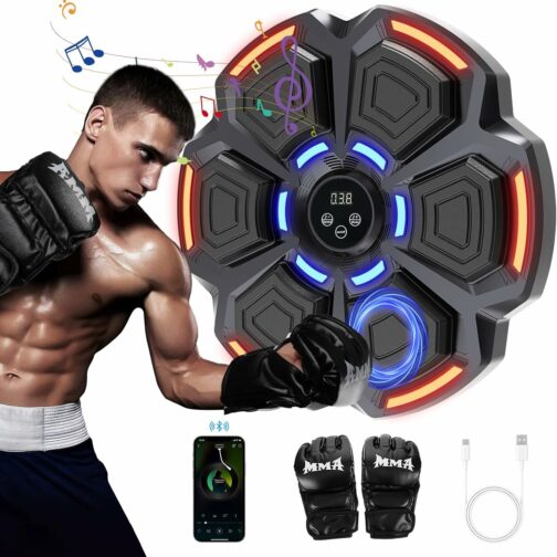 snawowo Music Boxing Machine Adulte - 9 Modes de Vitesse Cible Boxe Mural Mus