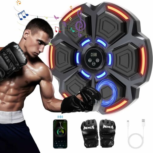 snawowo Music Boxing Machine Adulte - 9 Modes de Vitesse Cible Boxe Mural Mus