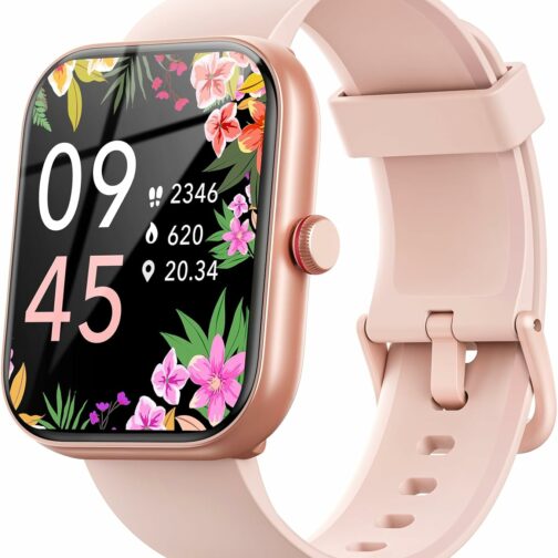 Montre Connectée Femme avec Appel Bluetooth, Alexa Intégrée 1.91" Smartwatch