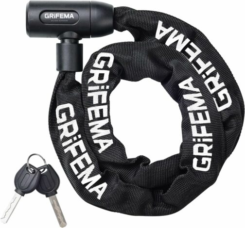 GRIFEMA GA1201-12, Chaîne Antivol Vélo 120 CM, Chaîne Cadenas Vélo pour Vélos