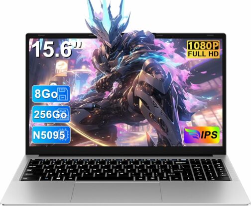 Ordinateur Portable 15,6 Pouces 4 cœurs Celeron N5095(jusqu'à 2,9 GHz)Win11 8