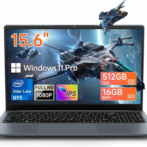 BMAX Ordinateur Portable 15,6 Pouces PC Portable 16Go DDR4 512Go SSD, Alder L