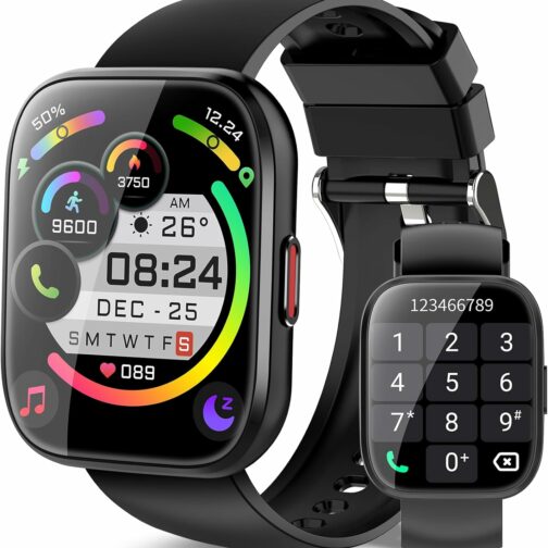 Montre Connectée Homme Femme avec Appel Bluetooth, 1.85" HD Smartwatch, 100+