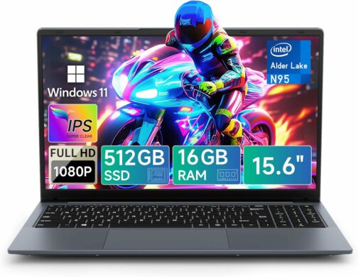 BMAX Ordinateur Portable 16Go DDR4 512Go SSD PC Portable, N95 (Jusqu'à 3,40 G