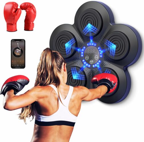 Warmfunn Machine de Boxe Musicale, Appareil de Boxe électronique Portable Mur