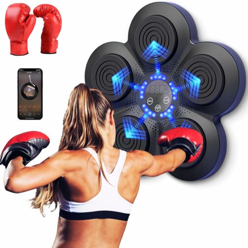 Warmfunn Machine de Boxe Musicale, Appareil de Boxe électronique Portable Mur