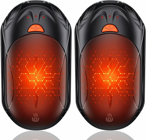 OUTJUT Chauffe Main 2 Packs 6000mAh Chaufferette Main Reutilisable, USB Chauf