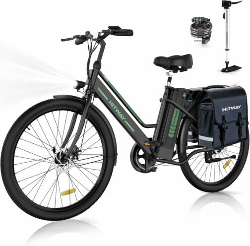 HITWAY Vélo Électrique 26 Pouces Vélo Électrique Femme et Homme,Moteur 250W,B