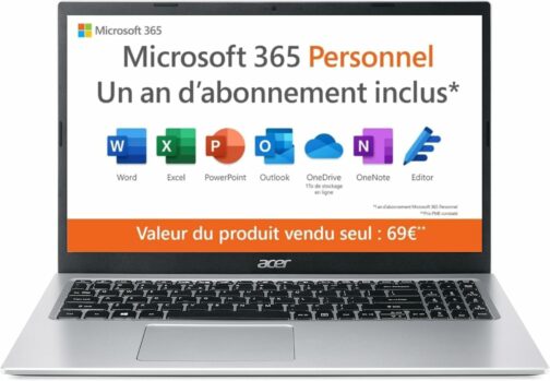 Acer Aspire 1 A115-32-C3AK Ordinateur Portable 15,6'' Full HD, PC Portable (I