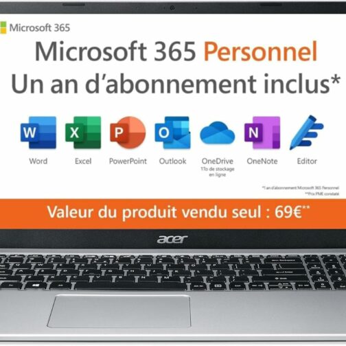 Acer Aspire 1 A115-32-C3AK Ordinateur Portable 15,6'' Full HD, PC Portable (I