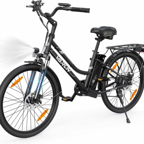 VARUN Vélo Électrique, Velo Electrique Adulte 26 Pouces, Moteur 250W, Batteri