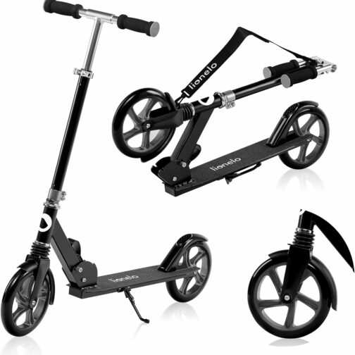 LIONELO Luca trotinette Enfant et Adultes jusqu'à 100 kg, Construction Durabl