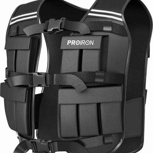 PROIRON Gilet Lesté,10 Kg/20 Kg, Veste de Poids Réglable pour Homme et Femme