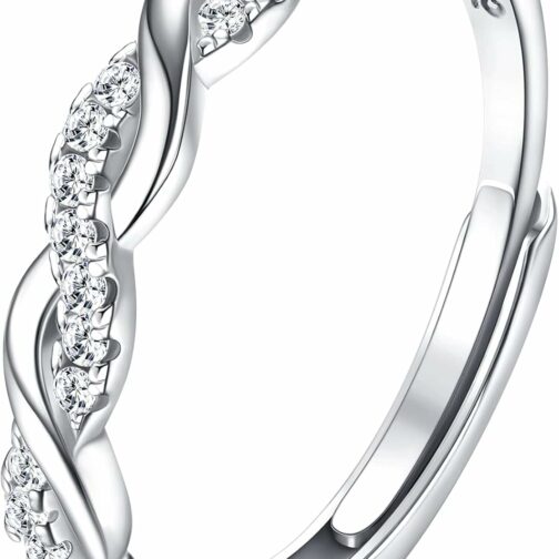 JeweBella Bague Femme en Argent 925 Bague Argent Femme