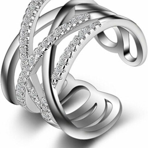 BROWOL Femme Mode Bagues Argent Fin