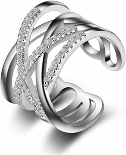 BROWOL Femme Mode Bagues Argent Fin