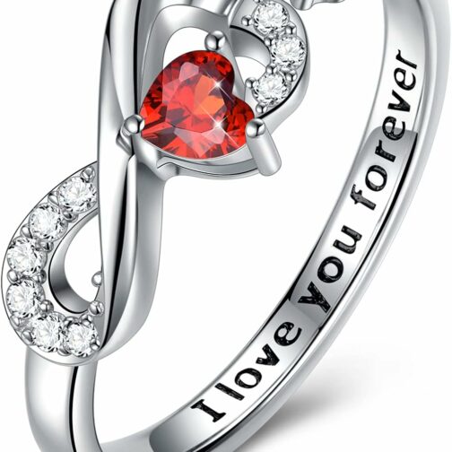 CRYSLOVE Bague Femme Infini en Argent