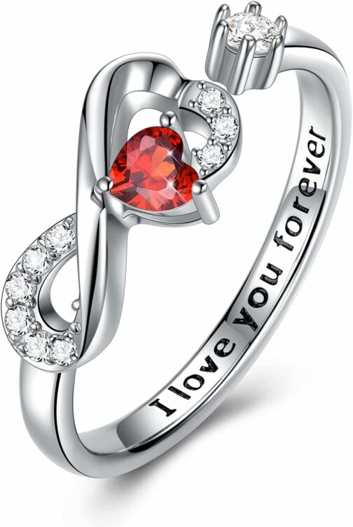 CRYSLOVE Bague Femme Infini en Argent