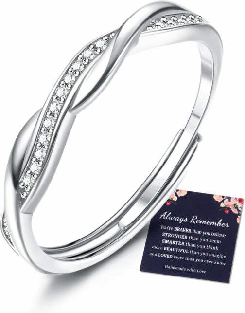 JeweBella Bague Argent 925 Femme Bague